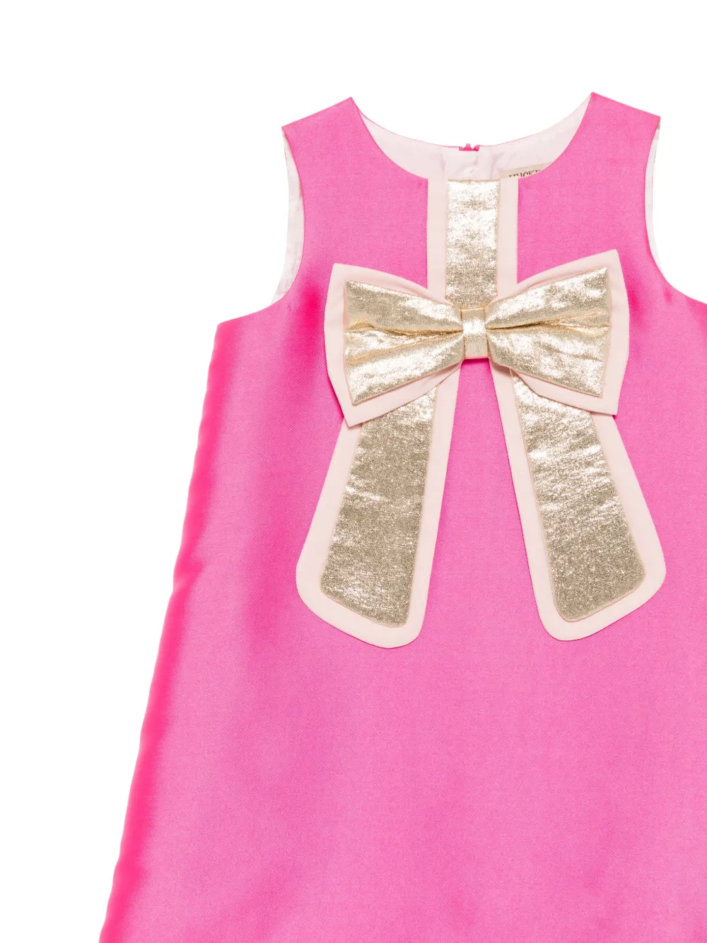 Hucklebones London Guilded Bow Shift Dress In 粉色