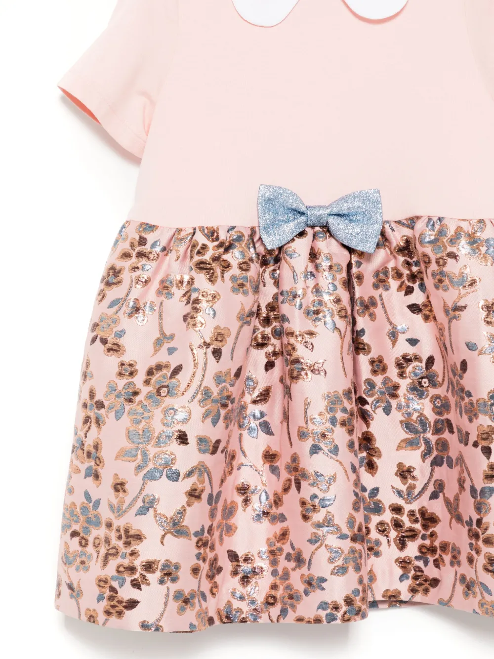 Shop Hucklebones London Scallop Collar Jersey Dress In 粉色