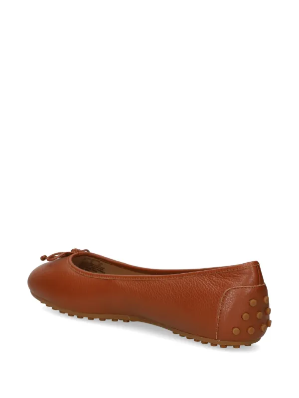 Lauren Ralph Lauren Leather Ballerina Shoes | Brown | FARFETCH