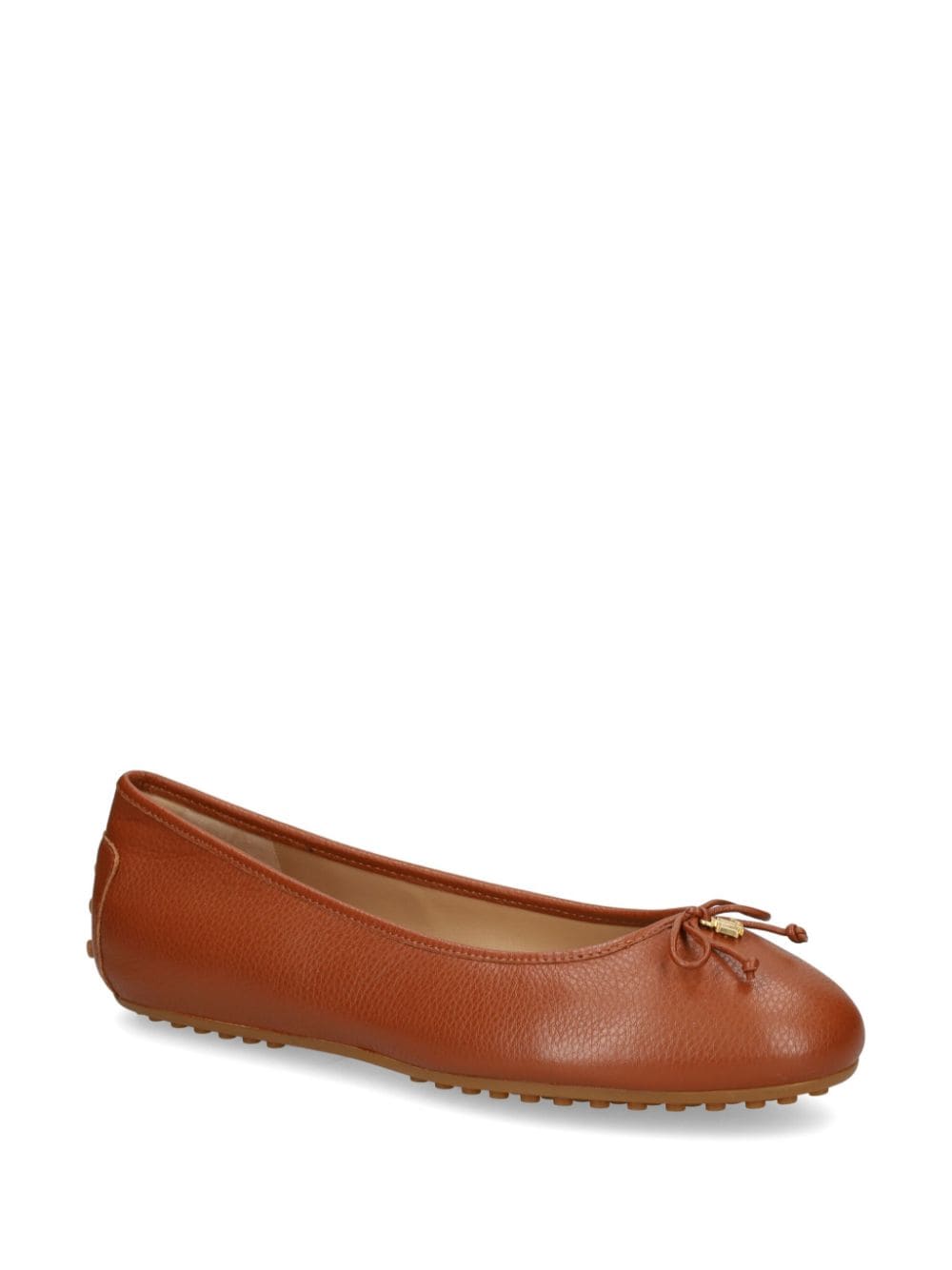 Lauren Ralph Lauren leather ballerina shoes Brown