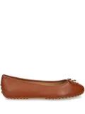 Lauren Ralph Lauren leather ballerina shoes - Brown