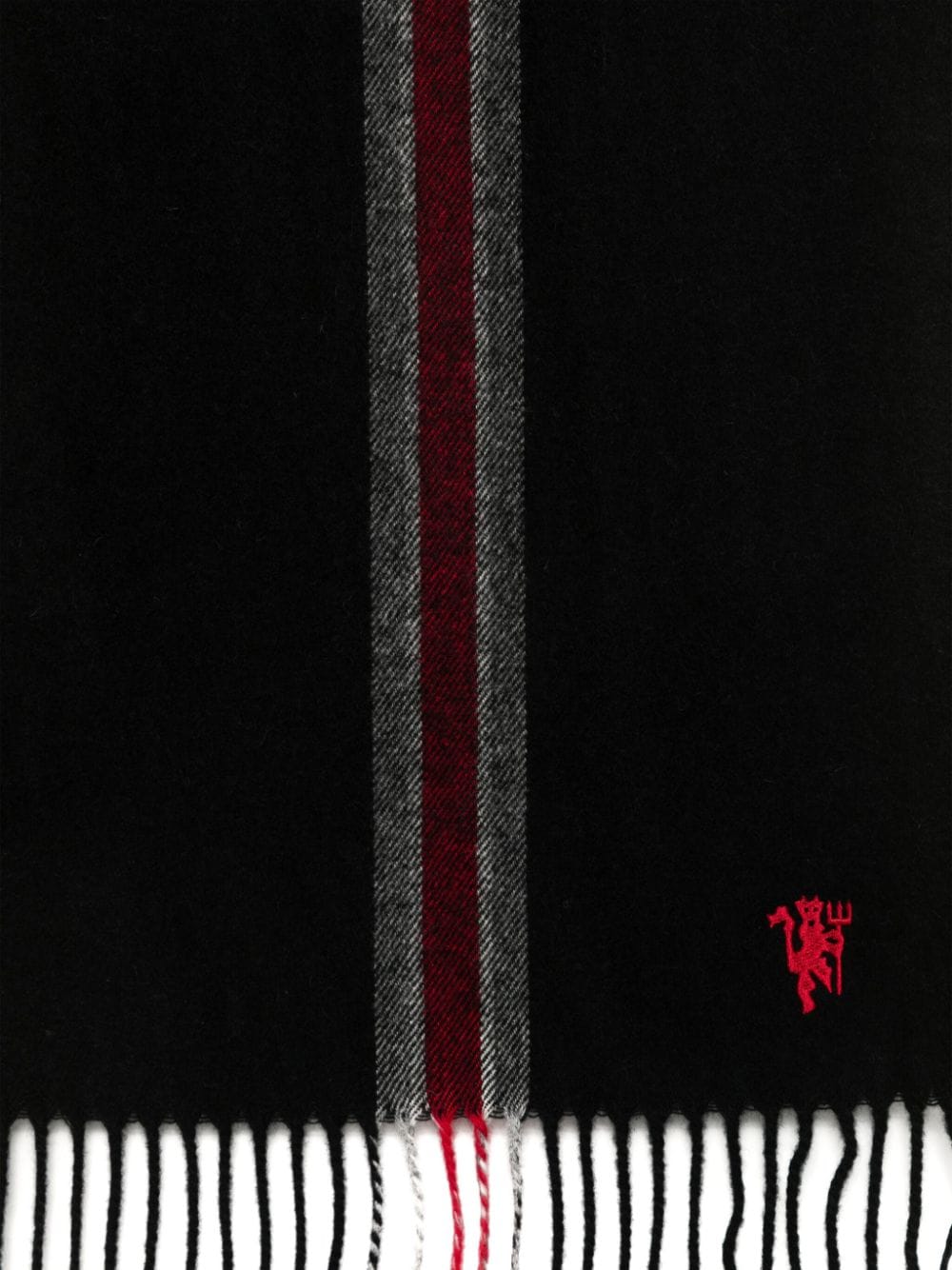 Paul Smith Manchester United central stripe scarf - Zwart