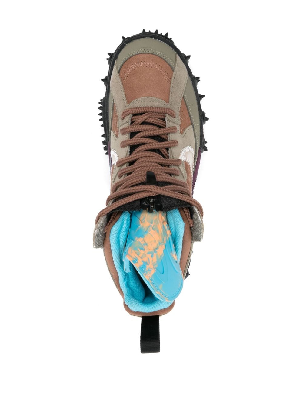 Shop Off-white X Nike Suede Sneakers In Brown