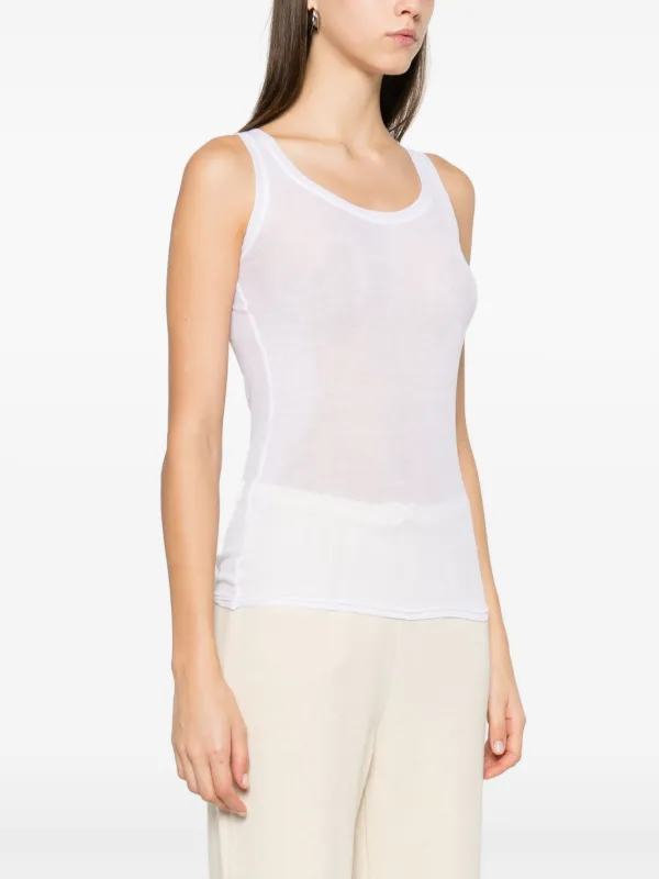 American Vintage Massachusetts Tank Top White FARFETCH CA