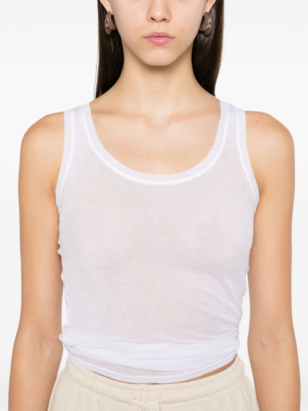 Shop American Vintage Massachusetts Tank Top In White