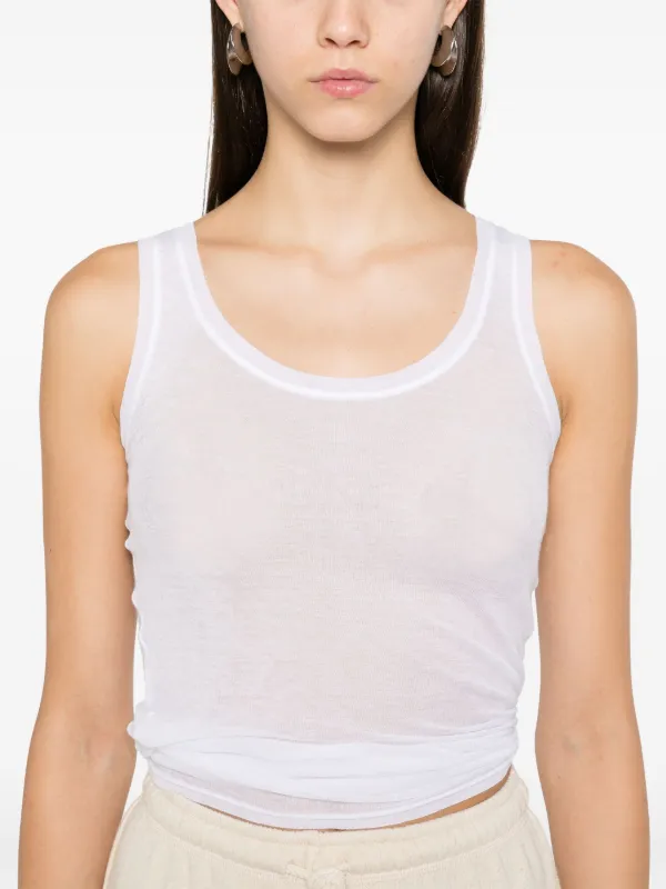 American Vintage Massachusetts Tank Top White FARFETCH IN