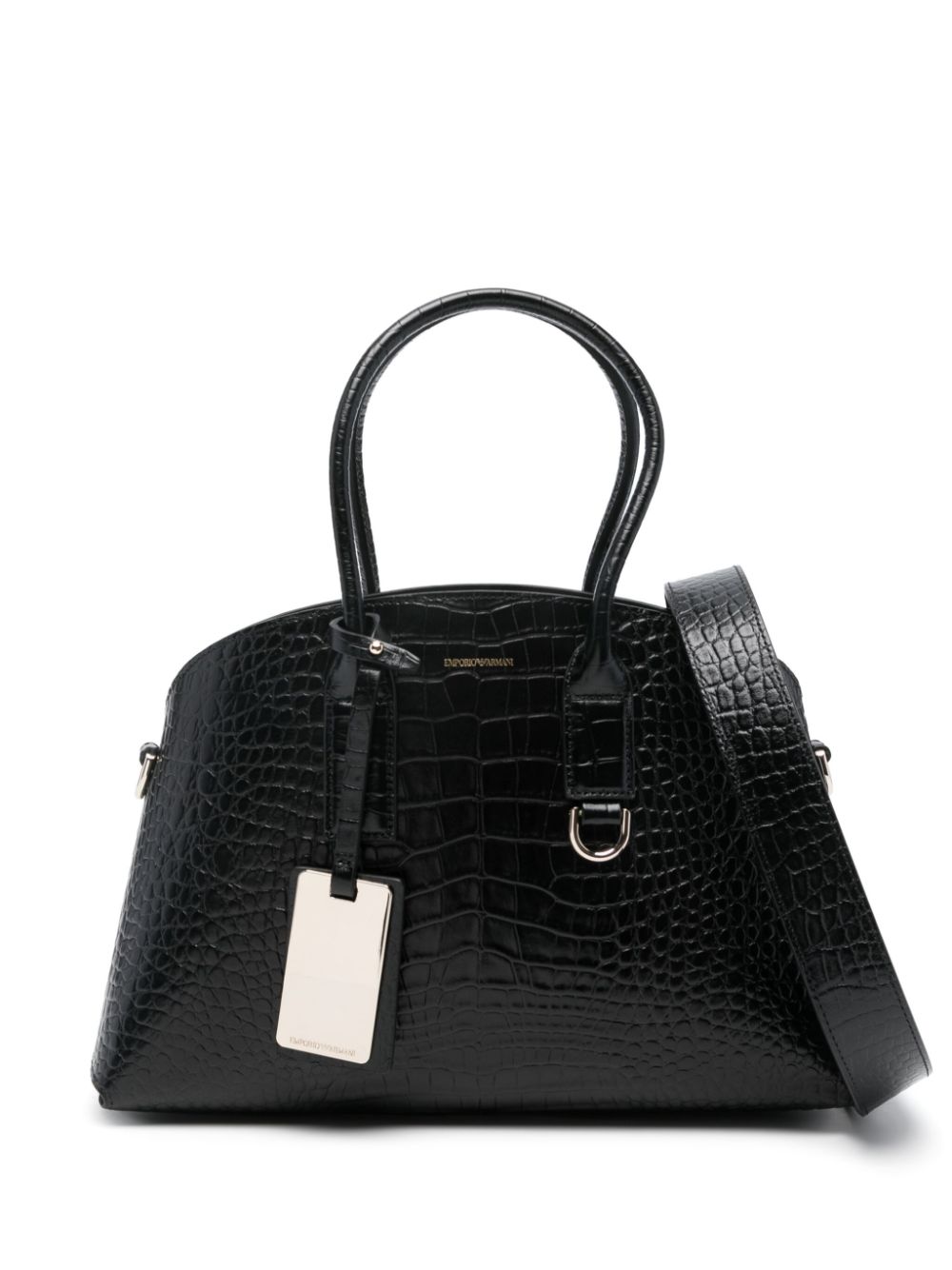 Emporio Armani medium ASV Icon tote bag - Black