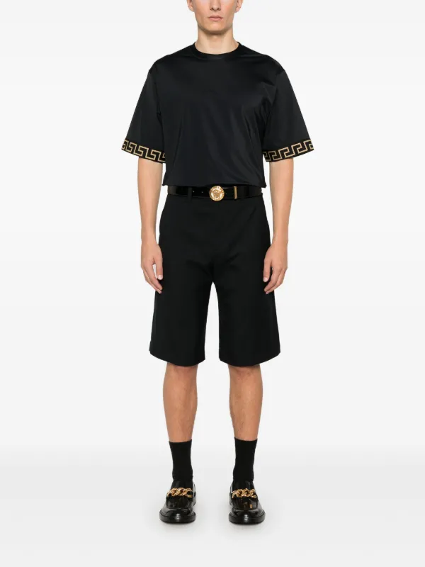 Versace Greca-trim T-shirt | Black | FARFETCH JO