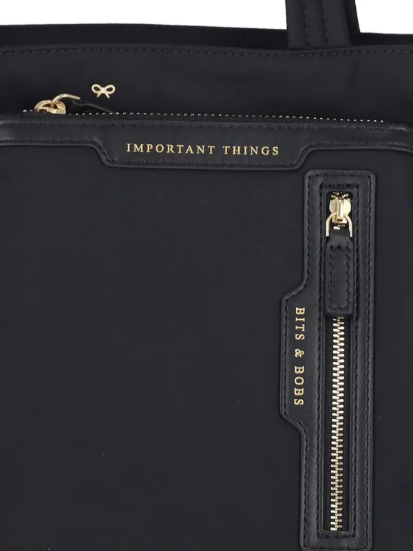 Anya Hindmarch Mini E/W Multi-Pocket Tote Bag | Black | FARFETCH