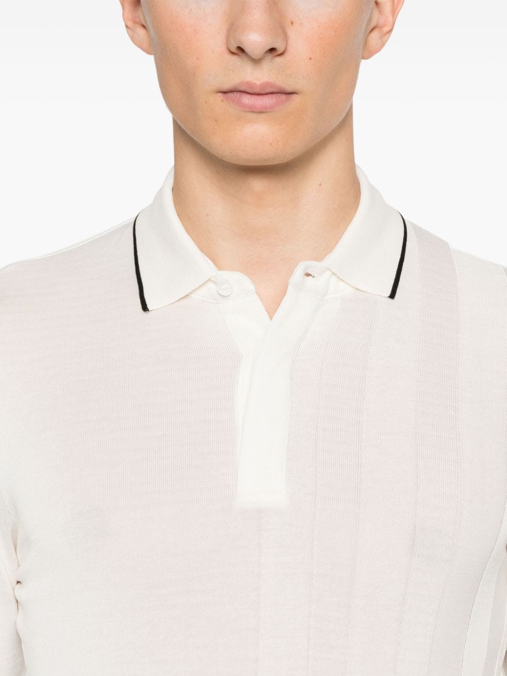 Shop Jacquemus Le Polo Tricot Polo Shirt In White