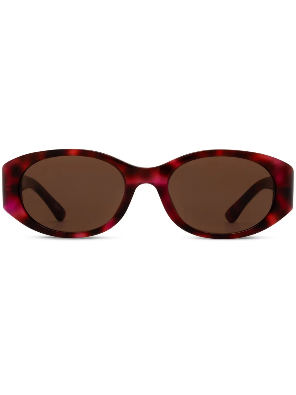 Balenciaga Eyewear Zonnebril met ovalen montuur Rood