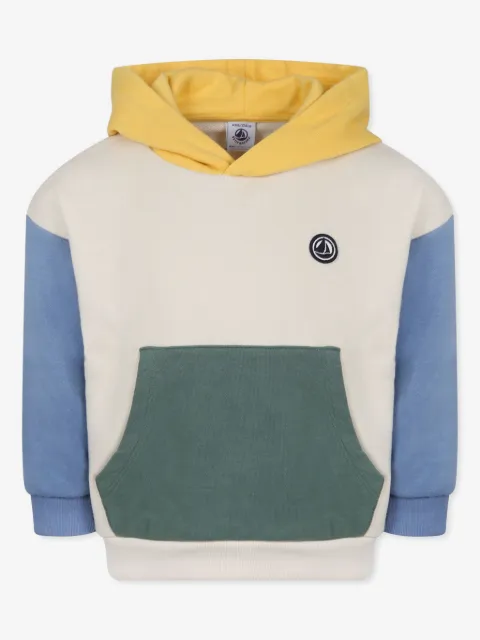 Petit Bateau hoodie con diseño color block