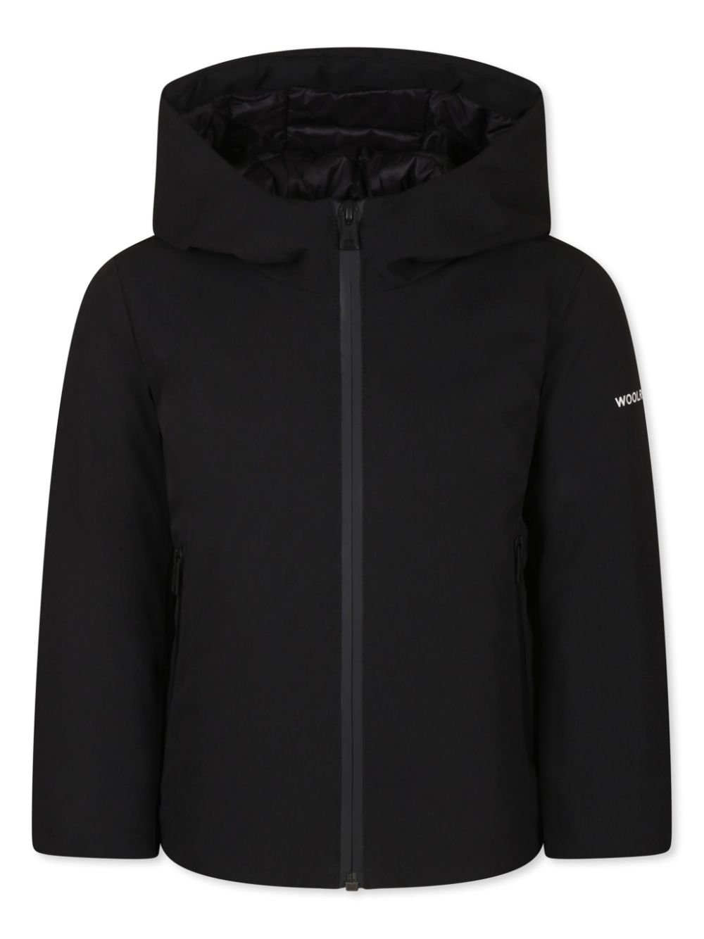 Woolrich Kids Jack met geborduurd logo Zwart