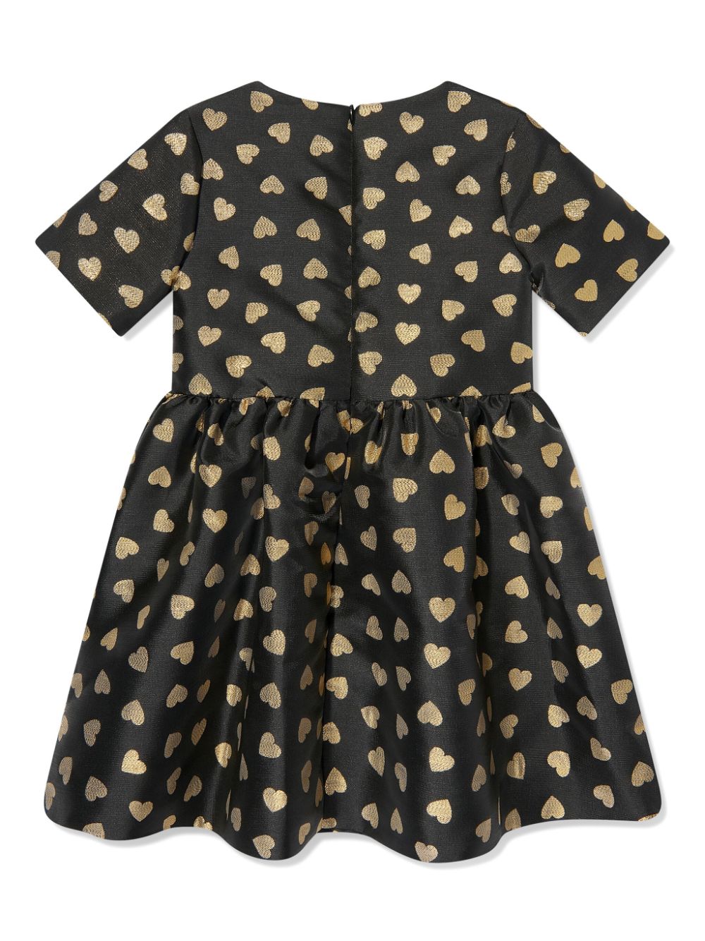 Moschino Kids heart-jacquard dress - Zwart