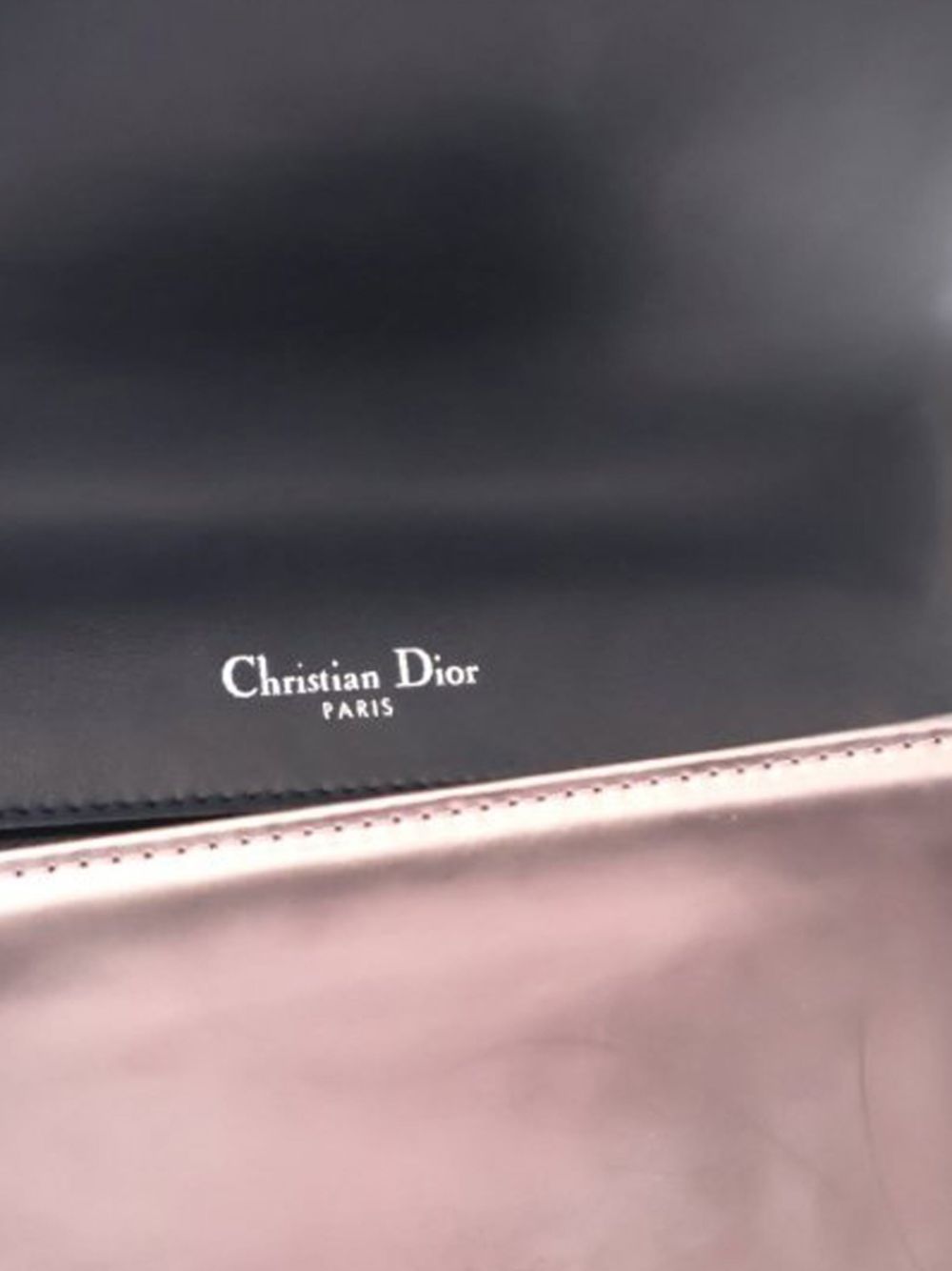 Christian Dior 2015 Small Metallic Calfskin Microcannage Diorama Flap crossbody bag Women