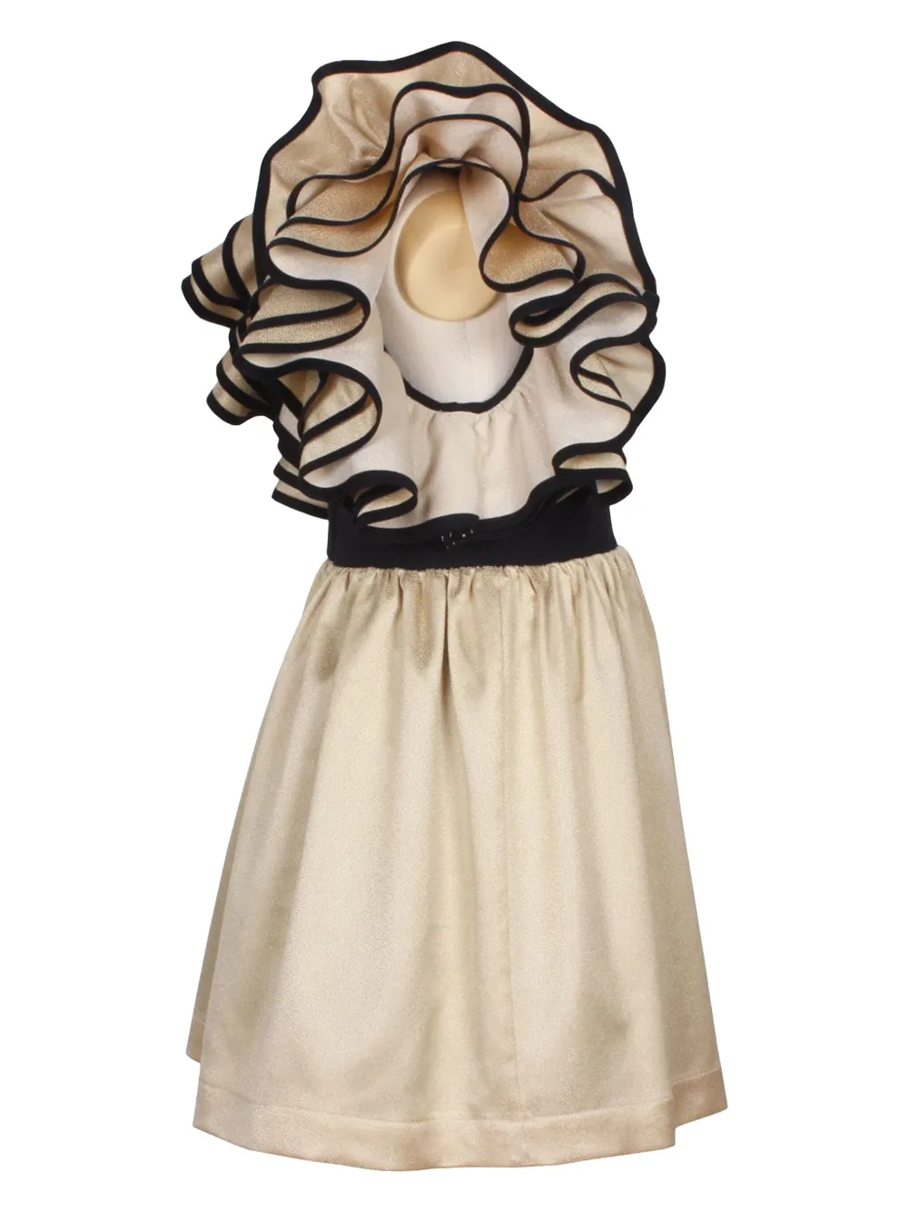 JESSIE AND JAMES Midi-jurk met ruches Beige