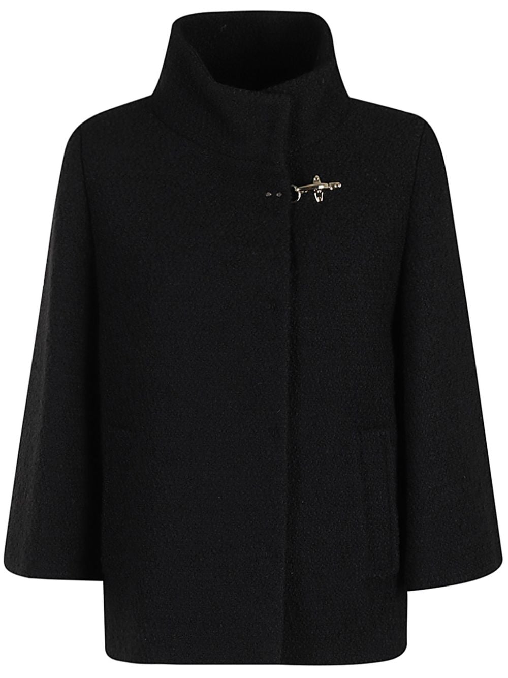 Fay Bouclé Jacket In Black