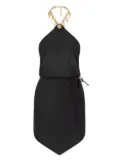 Moschino logo-lettering mini dress - Black