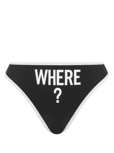 Moschino slogan-print bikini bottoms