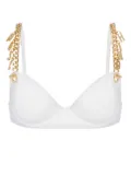 Moschino chain-link bikini top - White