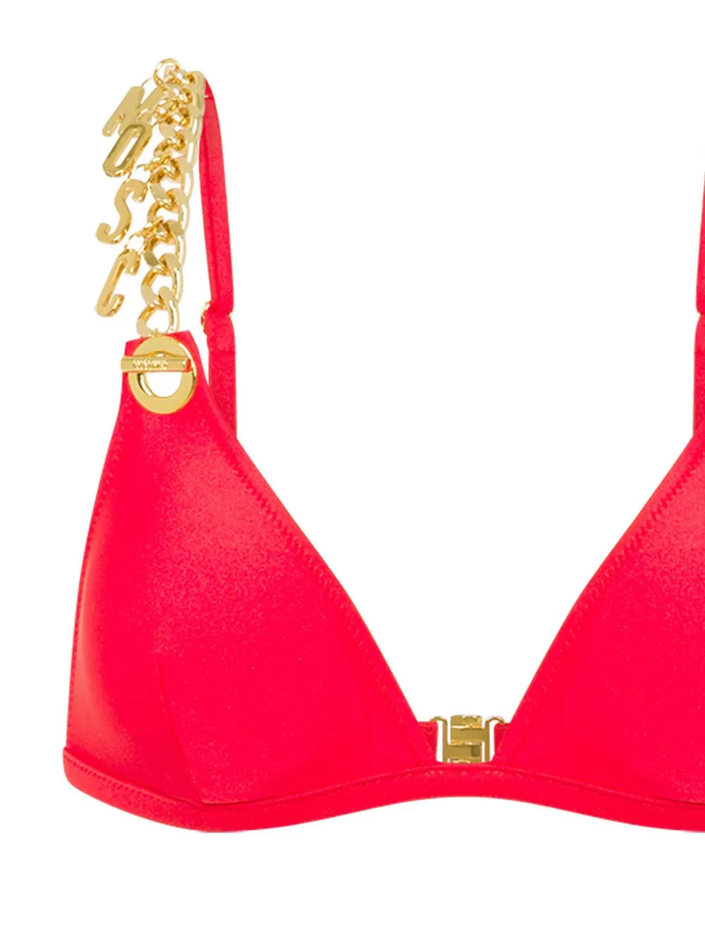 Moschino Bikinitop met schakelketting afwerking - Rood