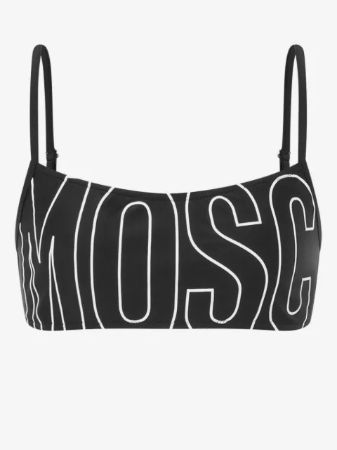 Moschino logo-print bikini top