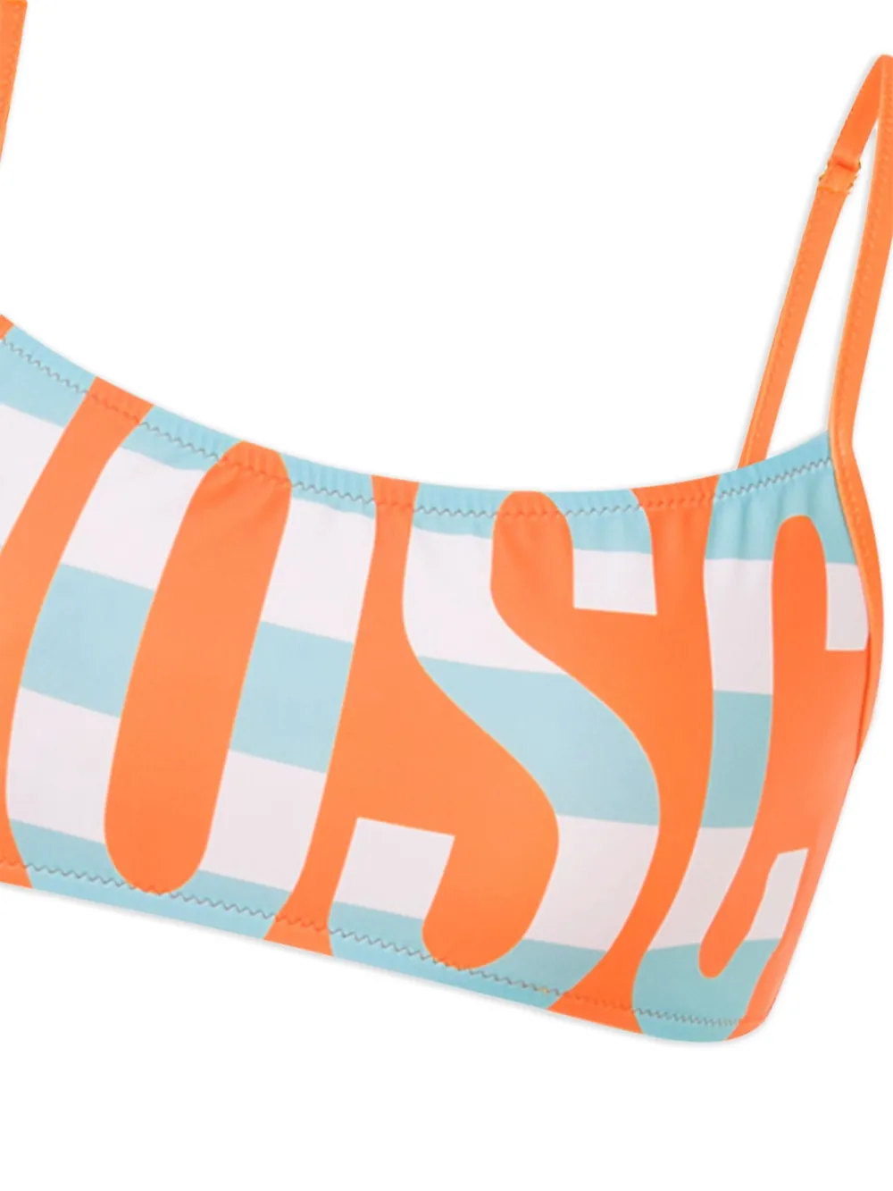 Moschino Bikinitop met logoprint - Oranje