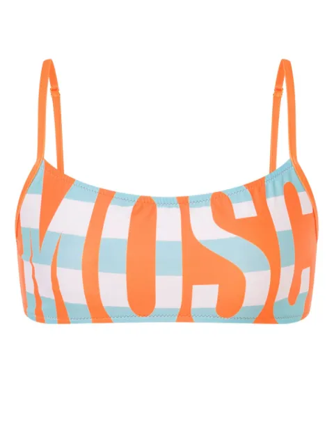 Moschino top de bikini con logo estampado