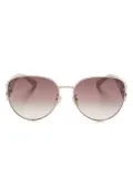 Chloé Eyewear geometric-frame sunglasses - Neutrals