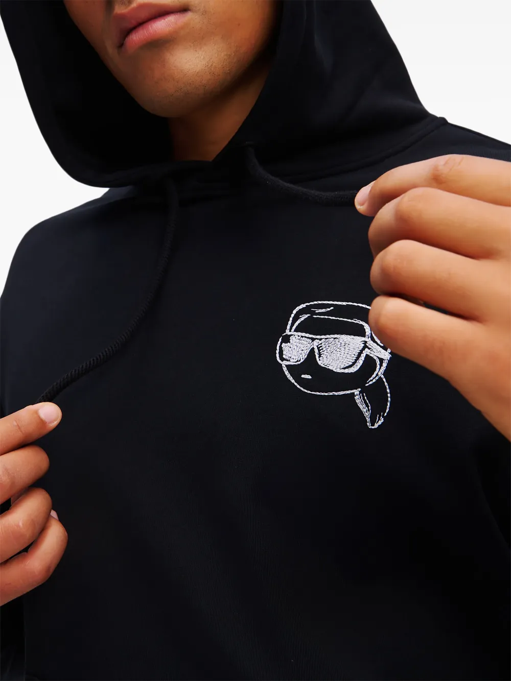 Karl Lagerfeld Ikon hoodie Zwart