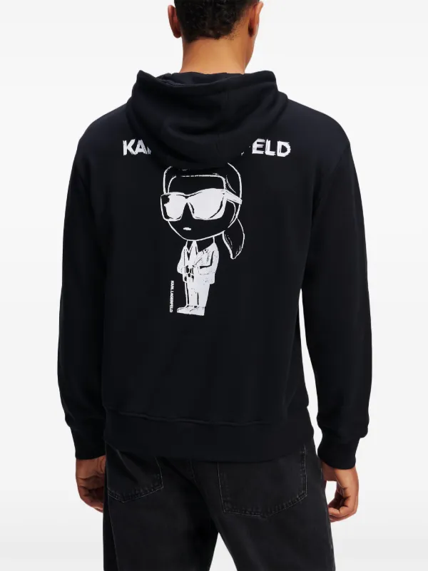 Karl Lagerfeld Ikon Hoodie Black FARFETCH TR