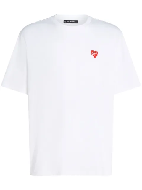 Karl Lagerfeld camisa con motivo de corazón