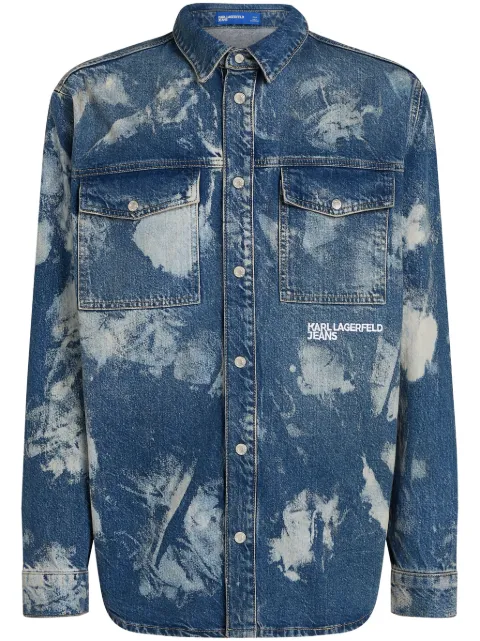 Karl Lagerfeld Jeans camisa con efecto blanqueado