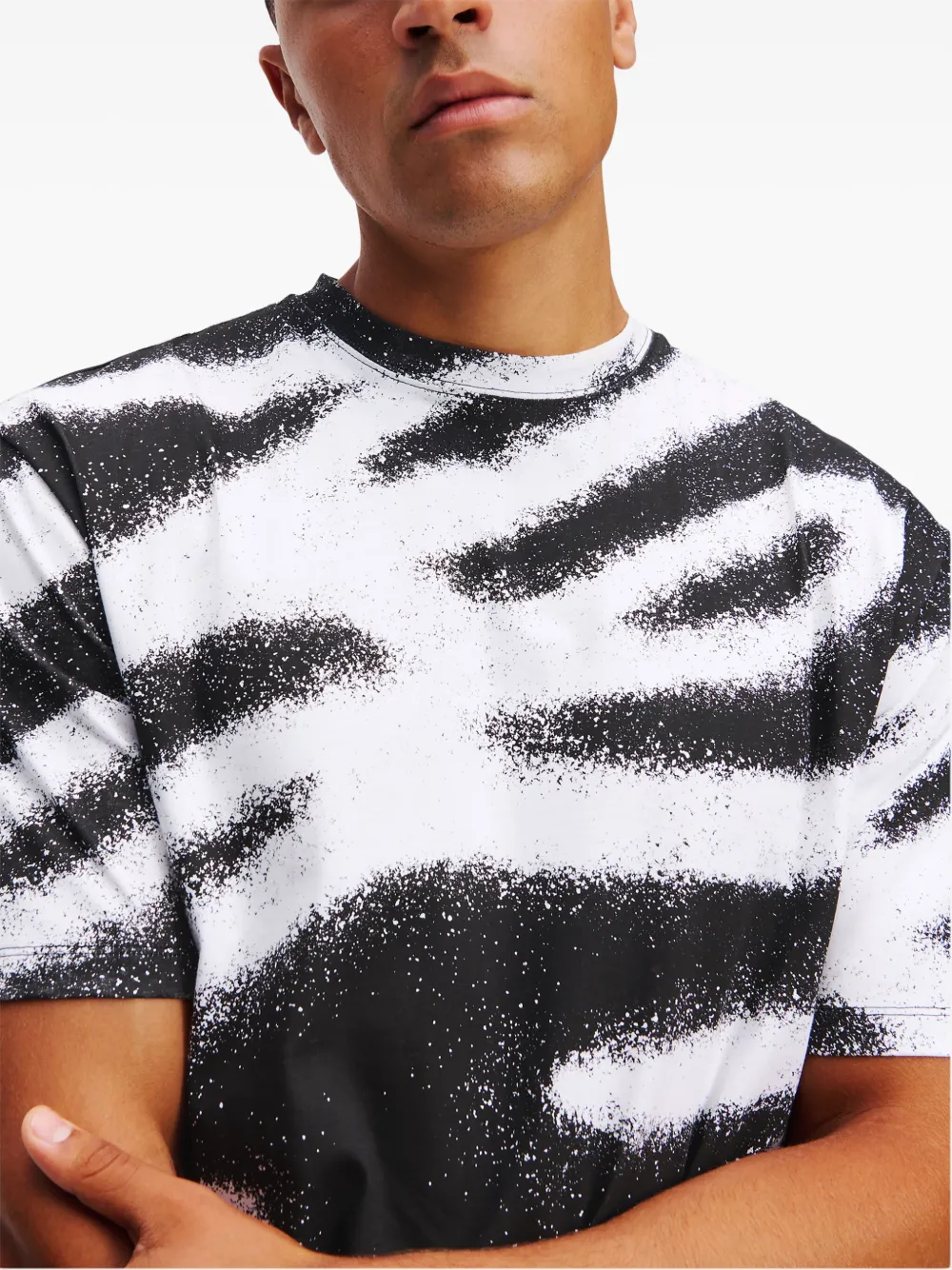 Karl Lagerfeld T-shirt met graffiti-print Zwart