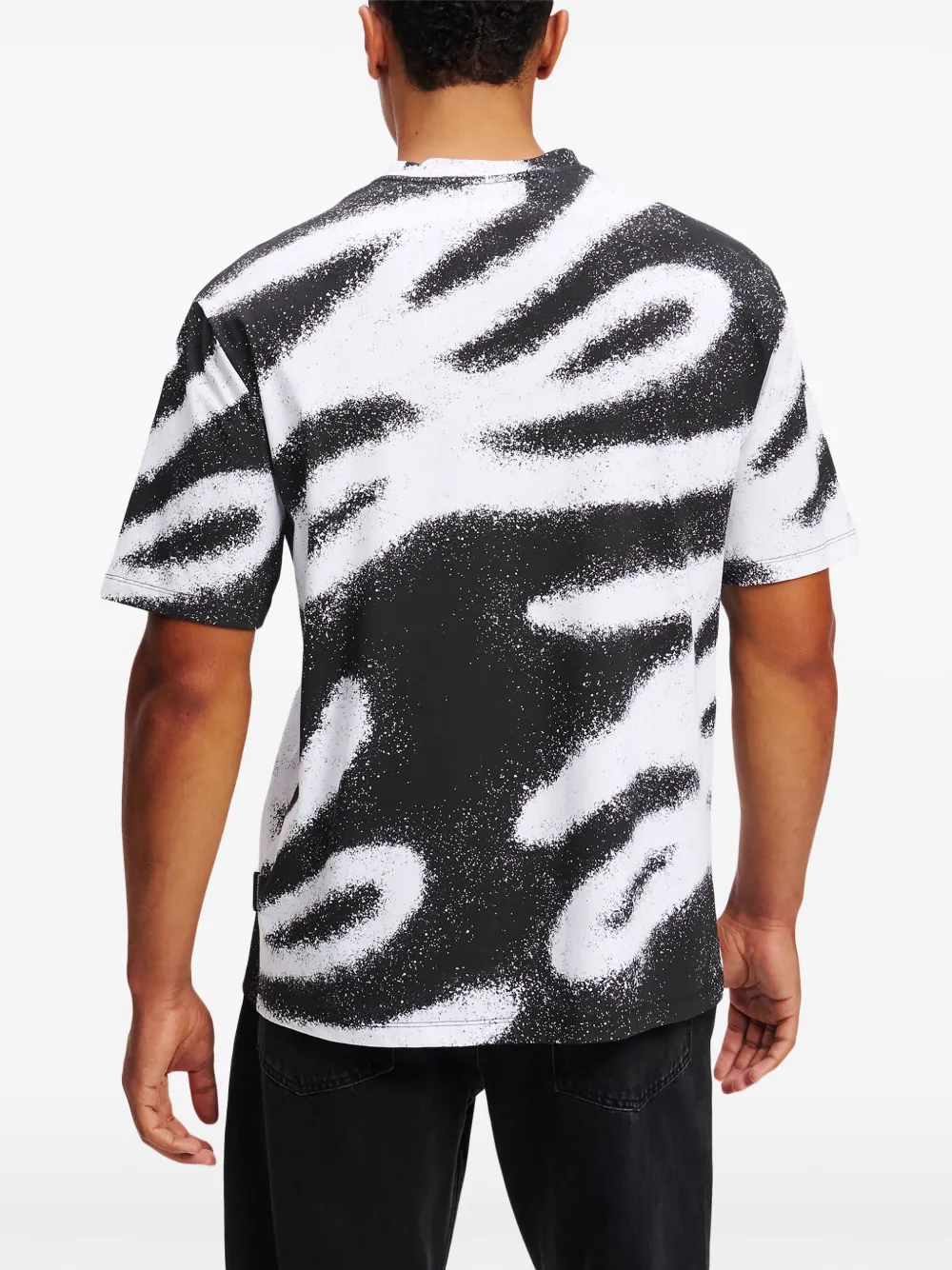 Karl Lagerfeld T-shirt met graffiti-print Zwart