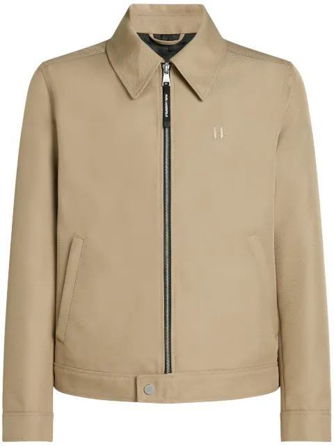 Karl Lagerfeld chamarra bomber con logo bordado