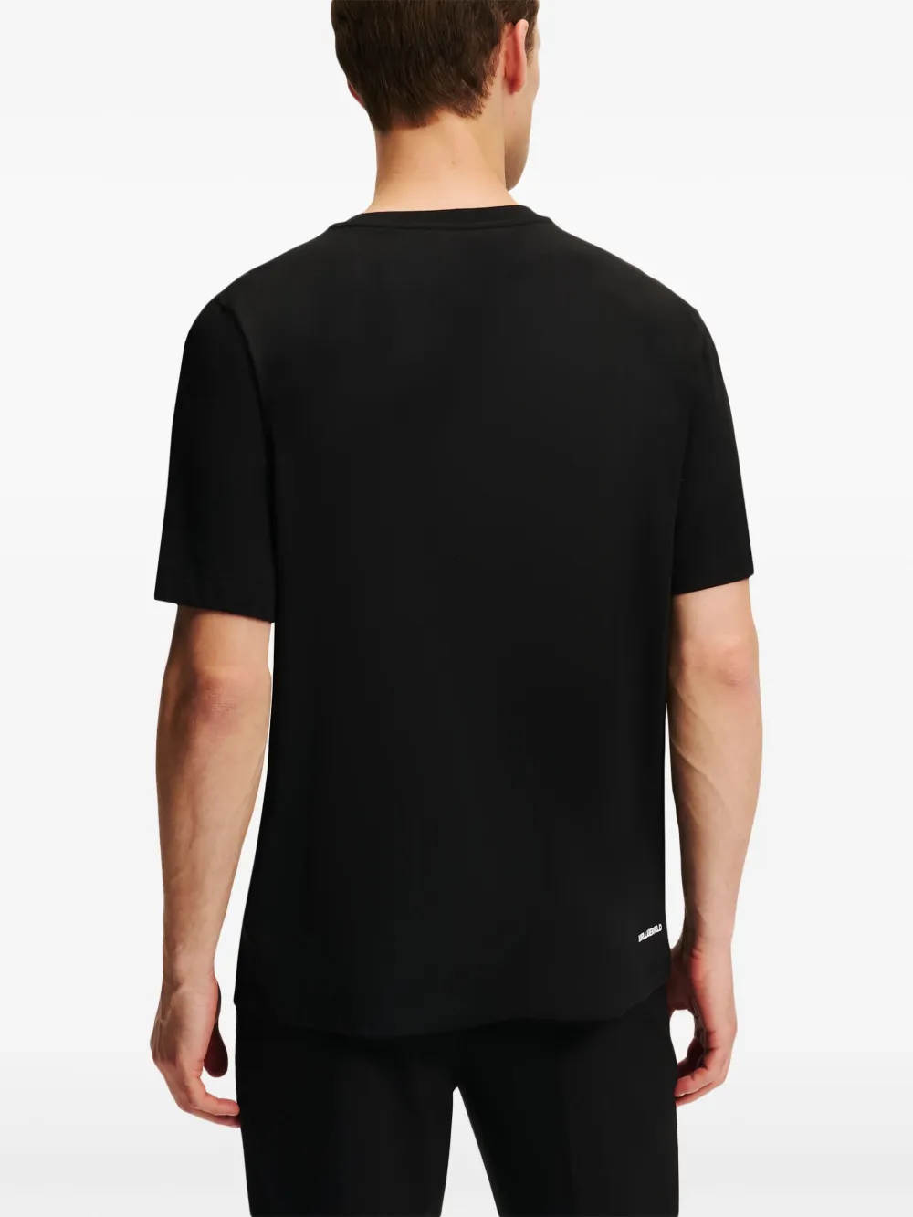Karl Lagerfeld T-shirt met hartpatroon Zwart