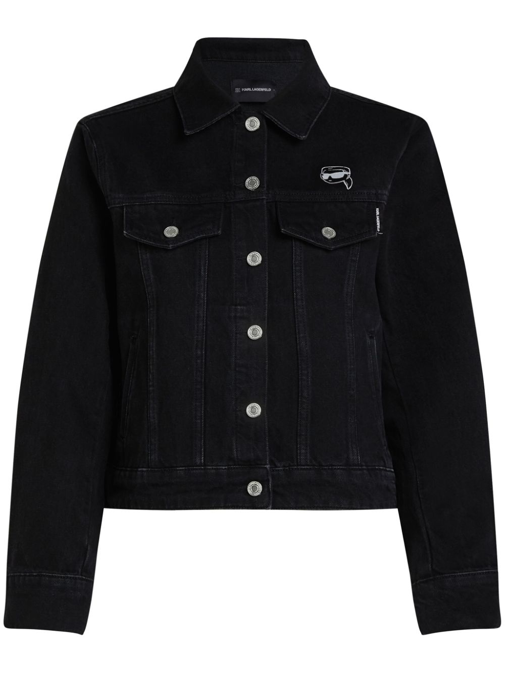 Karl Lagerfeld Ikon denim trucker jacket – Black