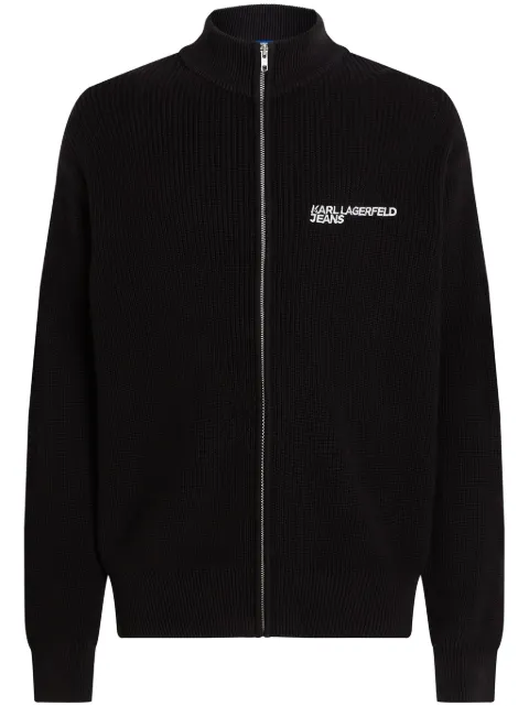 Karl Lagerfeld Jeans cárdigan con logo bordado
