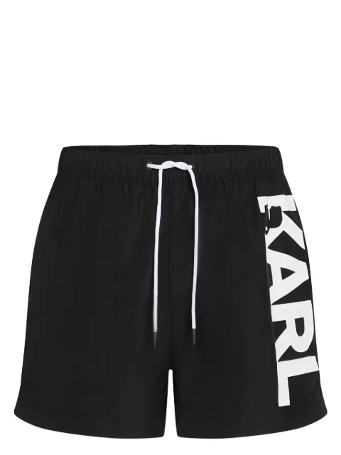 Karl Lagerfeld short de bain à logo imprimé