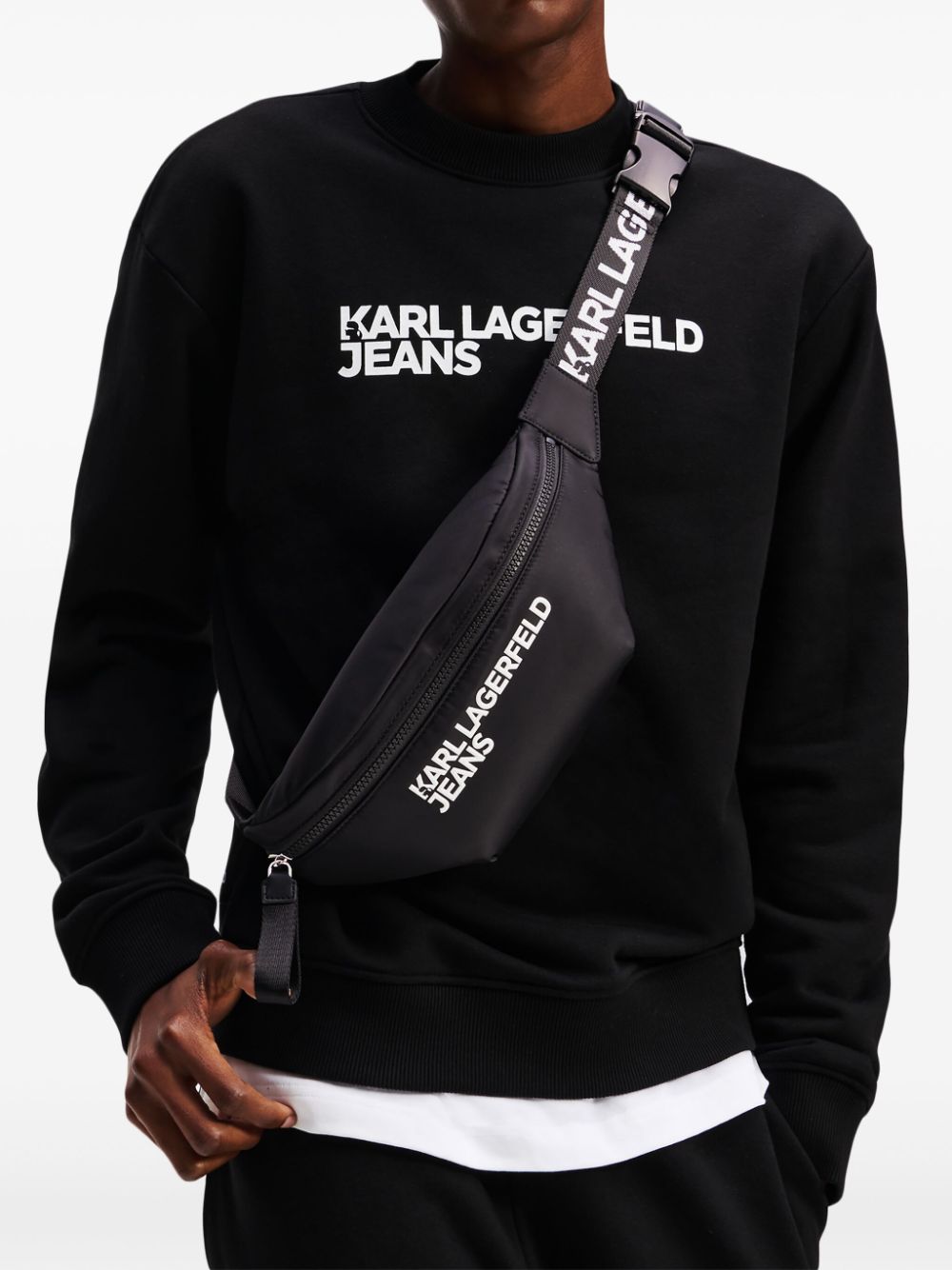 Karl Lagerfeld Jeans Essential belt bag - Zwart