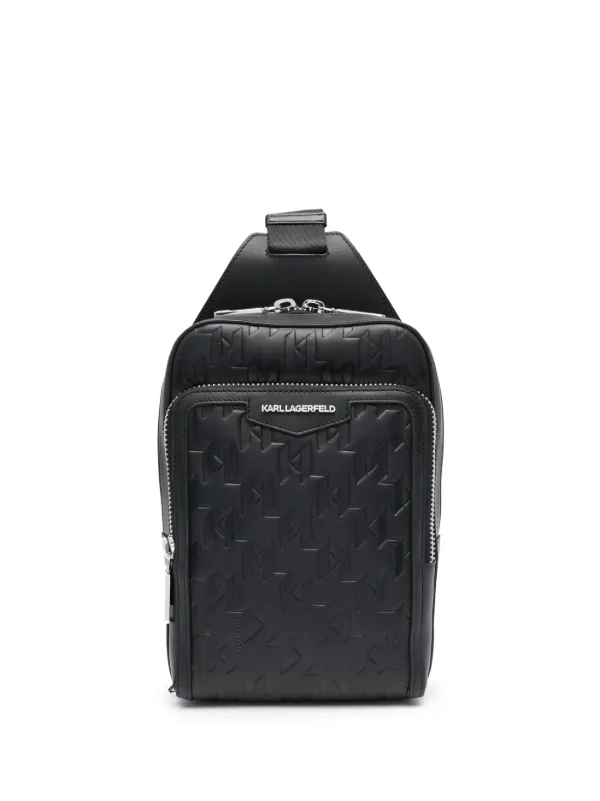 Karl Lagerfeld K/Loom Leather Sling Bag Black FARFETCH JO