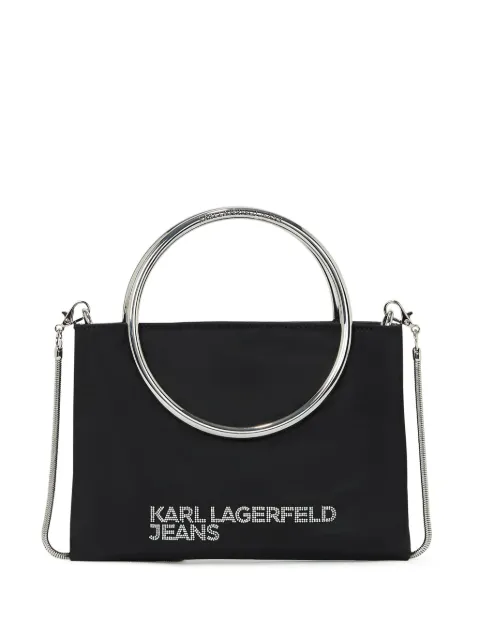 Karl Lagerfeld Jeans tote con detalles de cristal