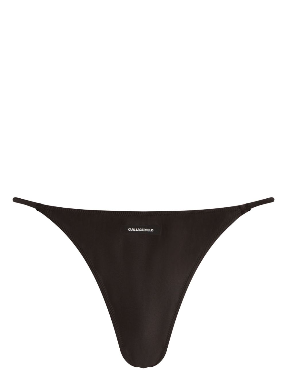 logo-appliquéd satin thong