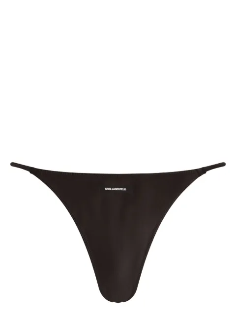 Karl Lagerfeld tanga satinada con aplique del logo
