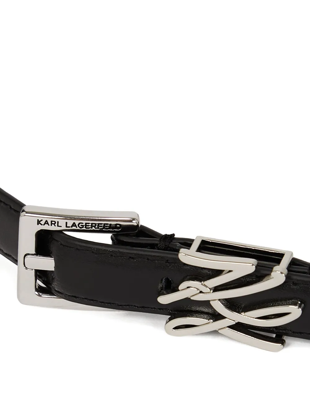 Karl Lagerfeld Riem met K handtekening Zwart