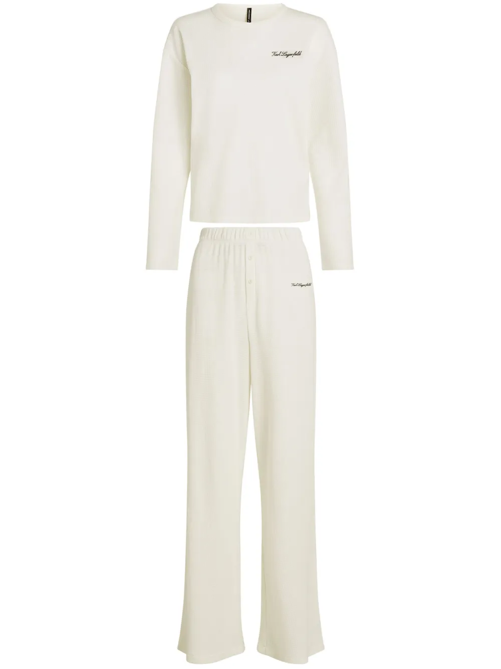 Karl Lagerfeld Hotel Karl Pyjama Set In Neutrals