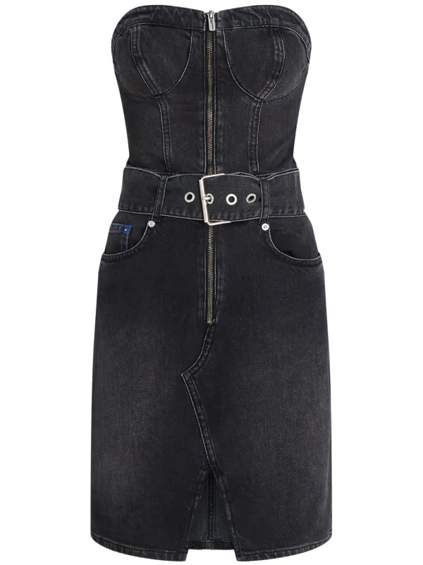 Karl Lagerfeld Jeans Bandeau Dress Denim Dress Washed Black, Women's, Size: XS, Washed Black