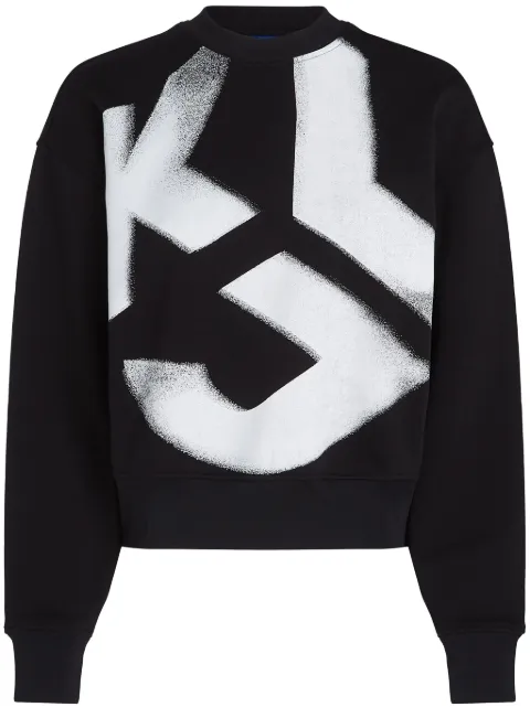 Karl Lagerfeld Jeans sudadera con monograma