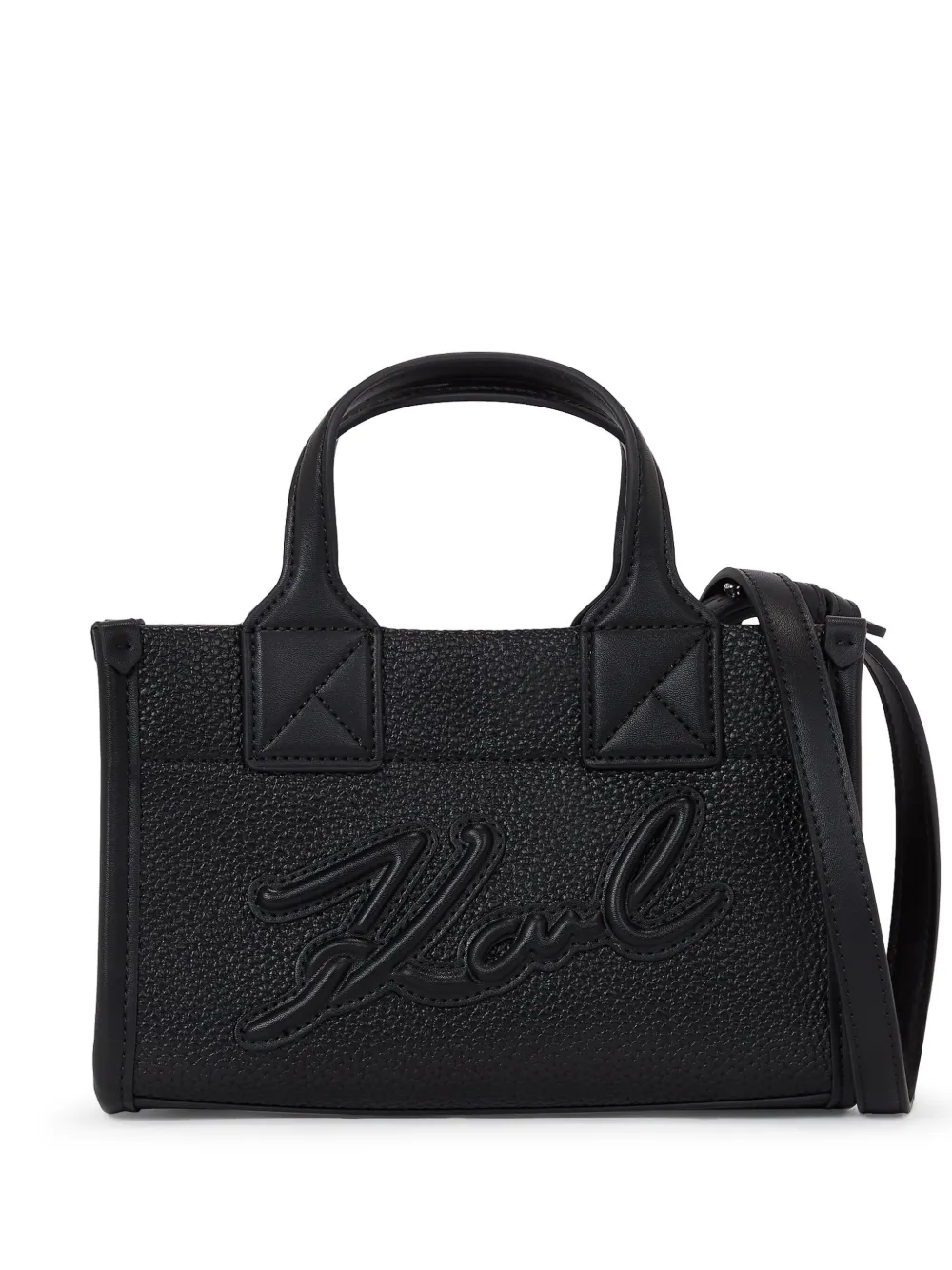 Karl Lagerfeld K/skuare Grainy Tote Bag In 999 Black